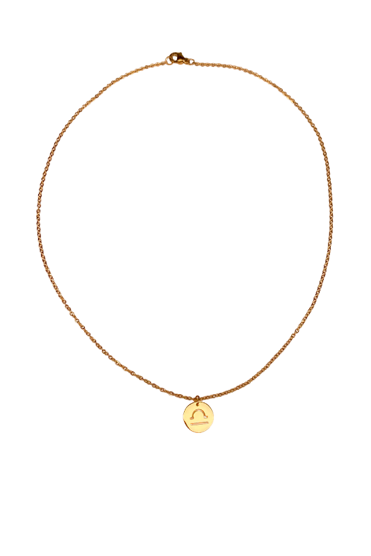 Arlo Zodiac Disc Necklace - Libra