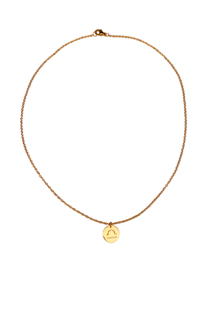 Arlo Zodiac Disc Necklace - Libra