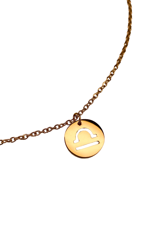 Arlo Zodiac Disc Necklace - Libra Up Close