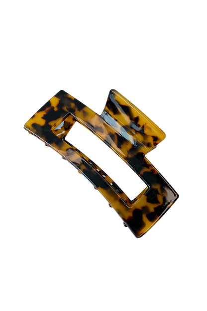 Rectangular Tortoise Shell Hair Claws