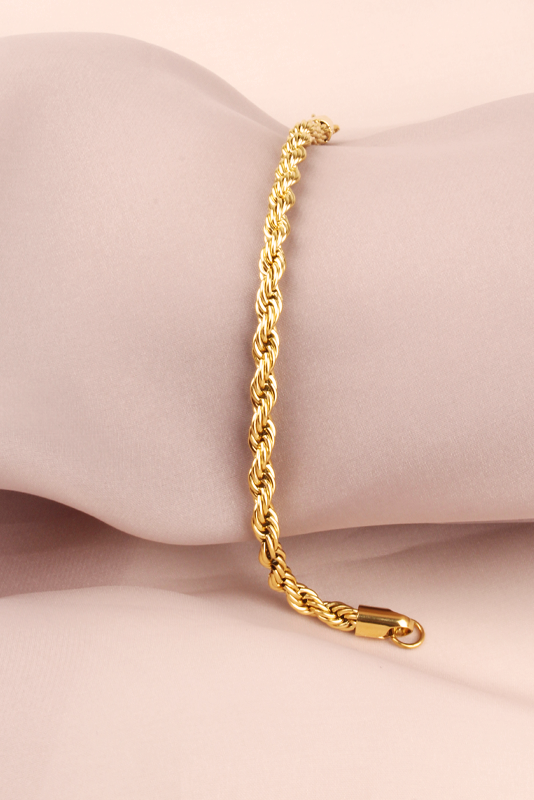 Allegra Rope Chain Bracelet, Gold Plated Jewelry