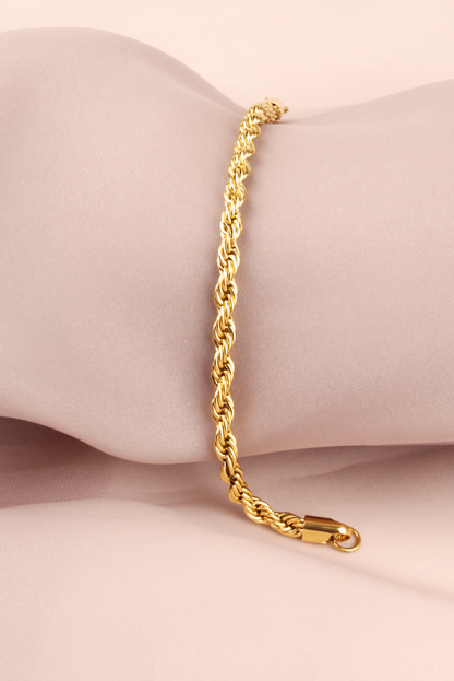 Allegra Rope Chain Bracelet, Gold Plated Jewelry