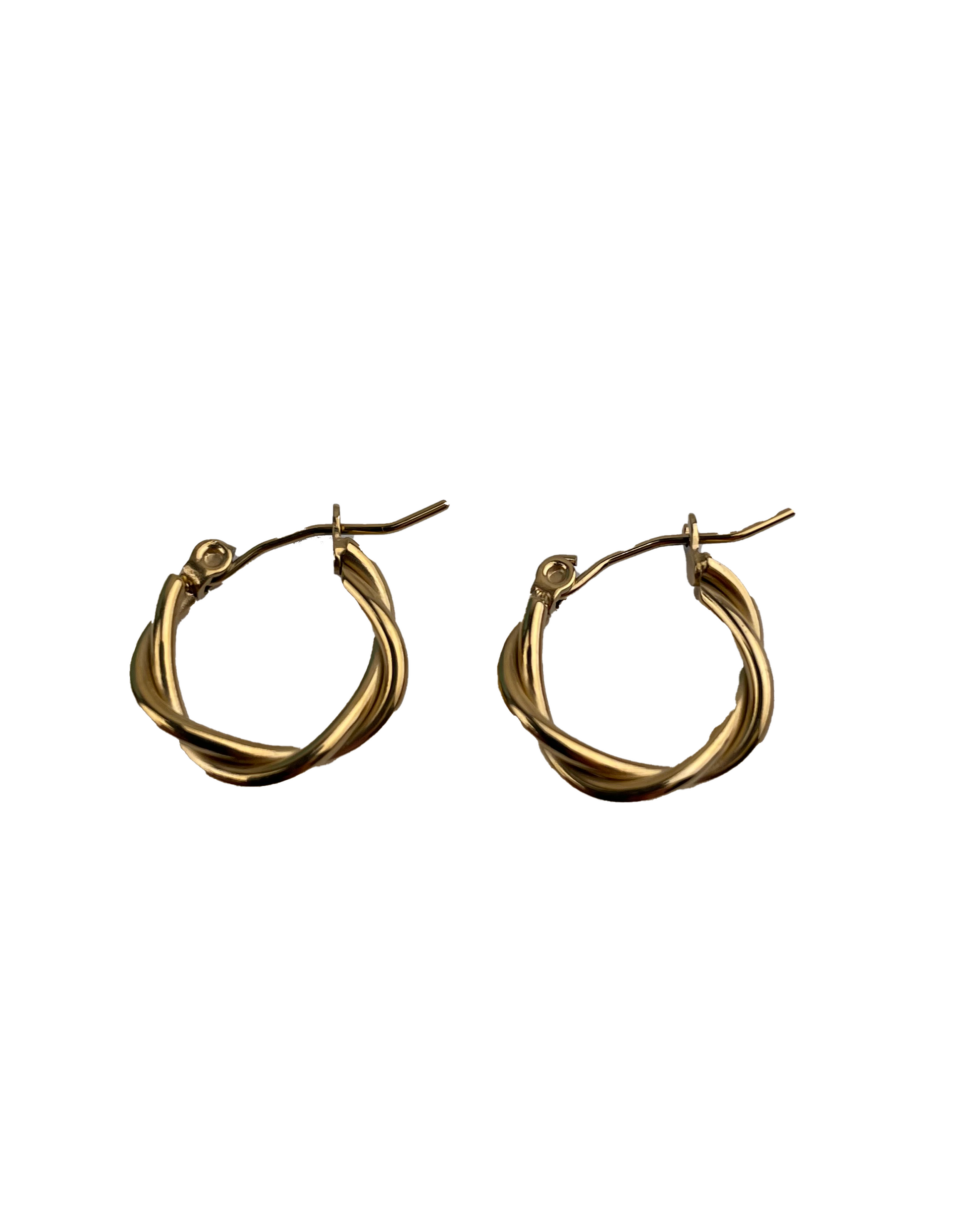 A unique twisted design. Earrings, huggies, jewelry