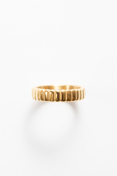 The Nola Ring, the perfect statement piece to elevate any outfit. Expertly crafted from high-quality stainless steel and finished with a luxurious gold plating, this ring is both durable and elegant