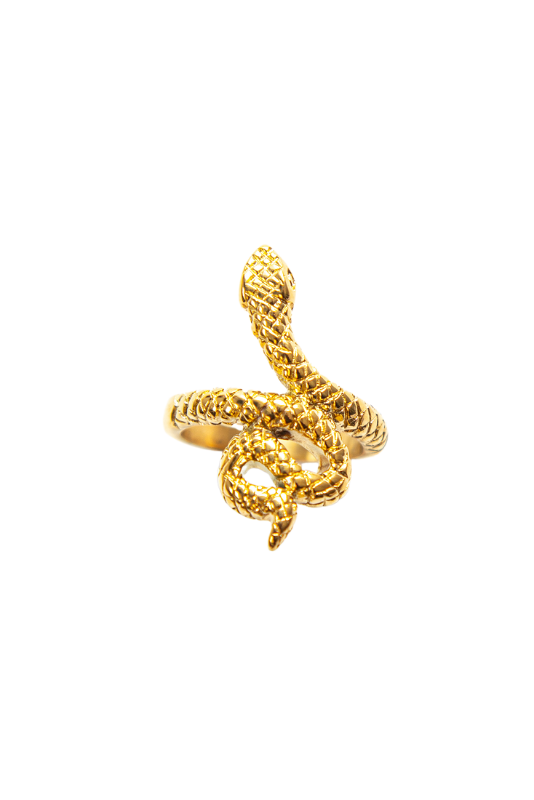Snake design ring, gold plated ring