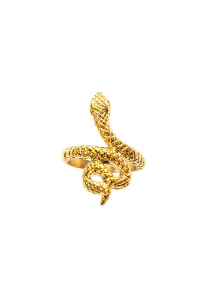 Snake design ring, gold plated ring