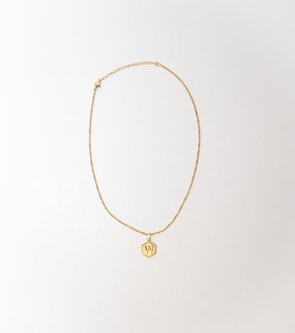Hexagon Initial Necklace